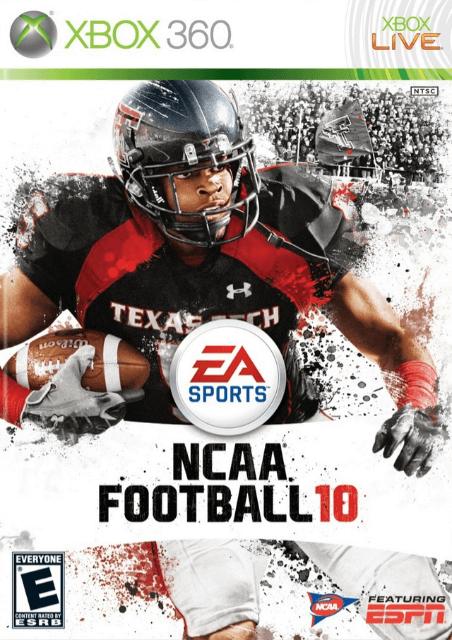 NCAA Football 10 box art for Xbox 360